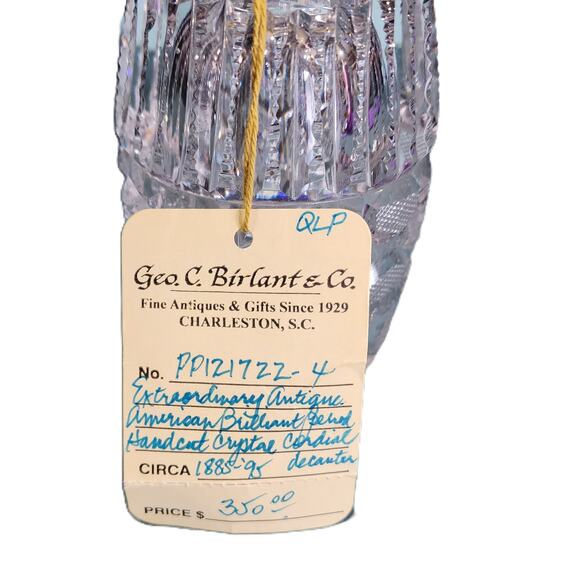 American Brilliant Period, Dorflinger Middlesex/Marlboro Cut Glass Decanter - Picture 3 of 11